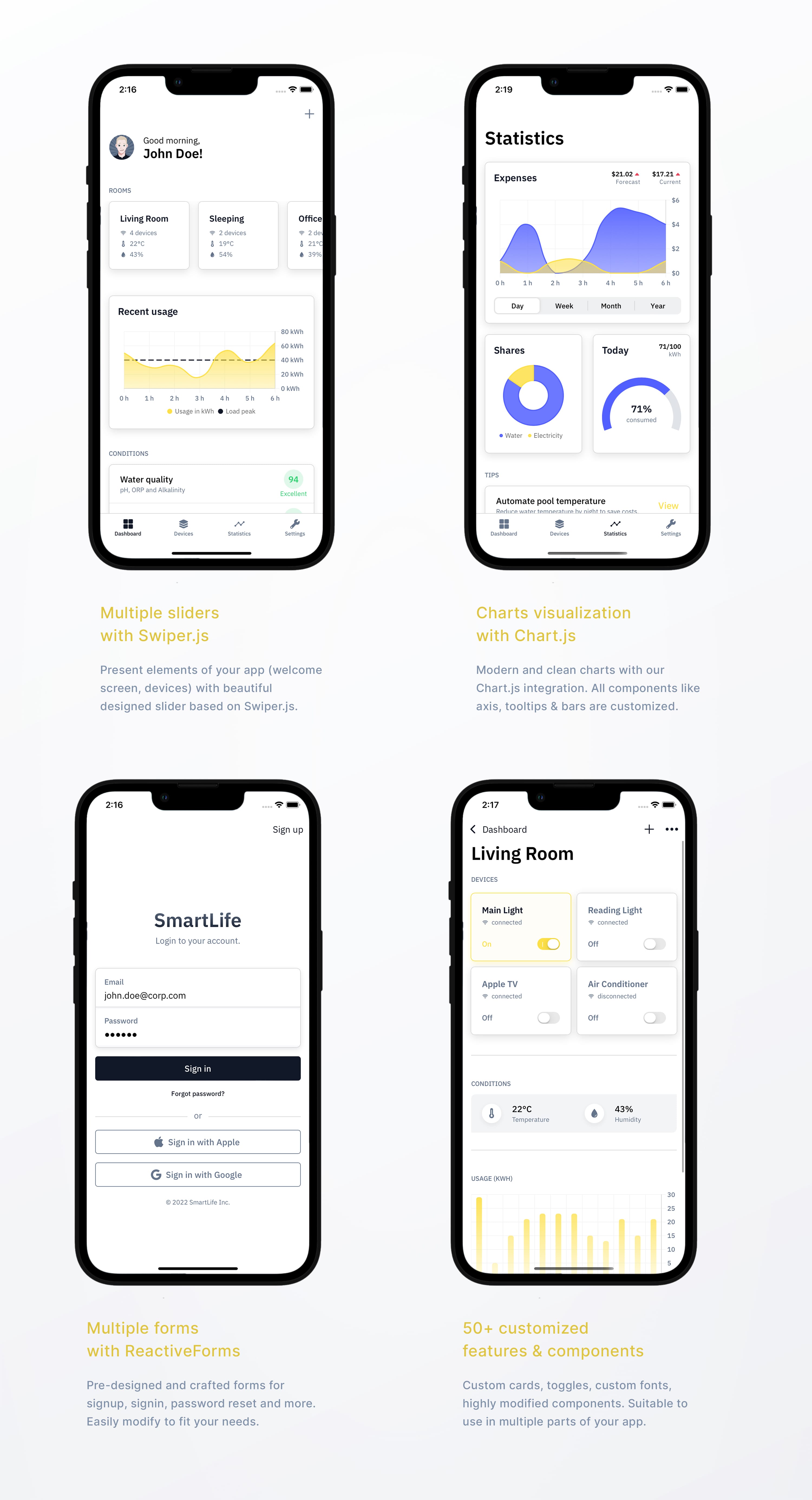 Smart Life | Mobile App Template | Ionic 6 | Capacitor 3 - 1